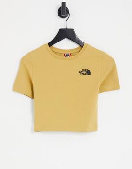 推荐The North Face cropped t-shirt in tan Exclusive at ASOS商品
