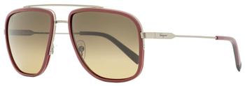 更多菲拉格慕墨镜, Salvatore Ferragamo | Salvatore Ferragamo Unisex Navigator Sunglasses SF203S 024 Matte Ruthenium/Red 57mm商品图片 2.5折