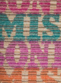 商品Missoni | Buddy Multicolor Wool Plaid With Allover Logo Print Missoni Home,商家Italist,价格¥1954图片