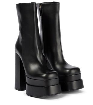 Versace | Intrico皮革厚底及踝靴商品图片,