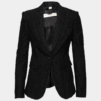 美国burberry, [二手商品] Burberry | Burberry Black Floral Lace Long Sleeve Blazer S商品图片 4.9折, 满1件减$100, 满减