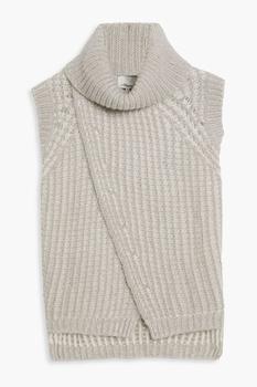 3.1 Phillip Lim | Wrap-effect ribbed-knit turtleneck sweater商品图片,3折