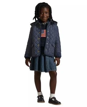 Ralph Lauren | Toddler and Little Girls Quilted Water-Repellent Barn Jacket,商家Macy's,价格¥726