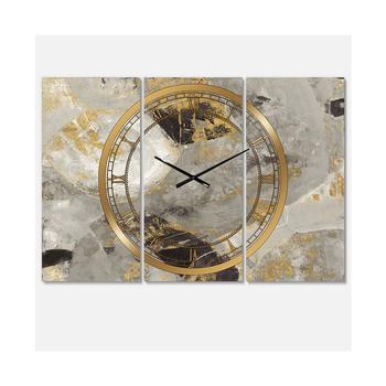 商品Design Art | Designart Glam 3 Panels Metal Wall Clock,商家Macy's,价格¥1039图片