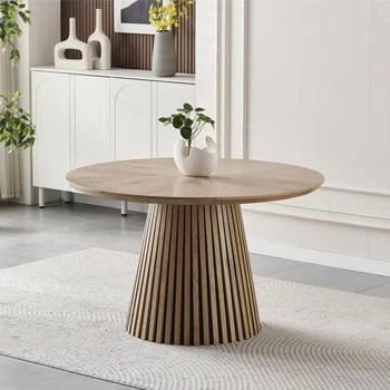 Streamdale Furniture | Streamdale Modern Round Wooden Dining Table - Space Saving,商家Premium Outlets,价格¥2958