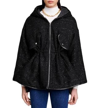 Maje | Gangzidamy Reversible Tweed Quilted Hooded Coat 5.9折