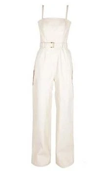 推荐Prada Belted-Waist Sleeveless Tailored Jumpsuit商品