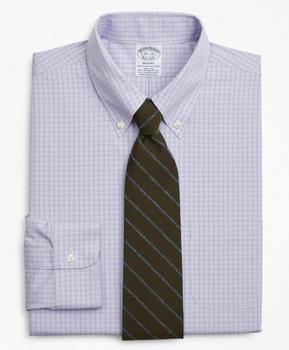 Brooks Brothers | Stretch Regent Regular-Fit Dress Shirt, Non-Iron Check商品图片,5.1折