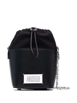 MAISON MARGIELA | Bucket Bag in Black Leather and Canvas商品图片,7.3折