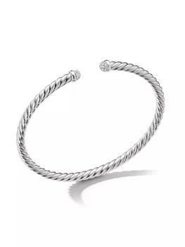 David Yurman | Cable Flex Bracelet in 18K White Gold,商家Saks Fifth Avenue,价格¥20982