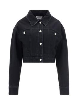 商品Alexander McQueen Buttoned Cropped Denim Jacket图片