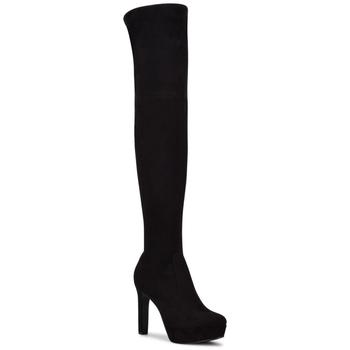 推荐Nine West Womens Gotcha 2 Suede Platforms Knee-High Boots商品