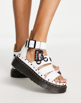 dr. martens凉鞋, Dr. Martens | Dr Martens x Betty Boop Clarissa II Quad sandals in white商品图片 