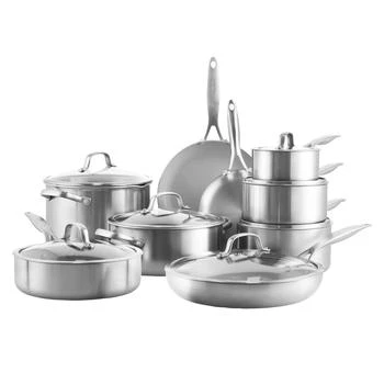 Greenpan | GreenPan Venice Pro Tri-Ply Stainless Steel Nonstick 16 Piece Cookware Set,商家Premium Outlets,价格¥3769