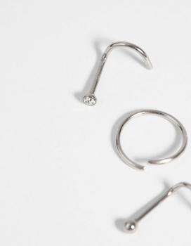 商品Lovisa | Surgical Steel Nose Stud and Ring Pack with Diamantes,商家Premium Outlets,价格¥77图片