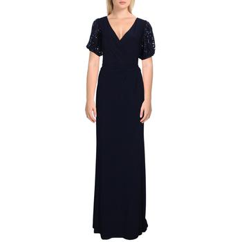 拉夫劳伦连衣裙是什么牌子, Ralph Lauren | Lauren Ralph Lauren Womens Sequined Puff Sleeves Evening Dress商品图片 2折