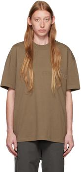 Essentials | Brown Flocked T-Shirt商品图片,7.5折