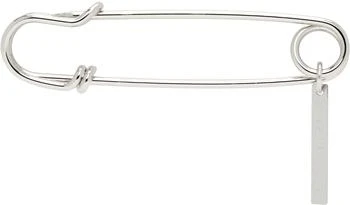 Dries Van Noten | Silver Safety Pin Brooch,商家Ssense US,价格¥1767