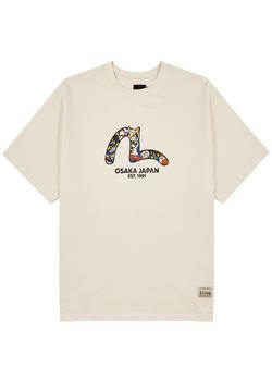 Evisu | Fortune Cat Hide-And-Seek printed cotton T-shirt商品图片,满$1享8.9折, 满折