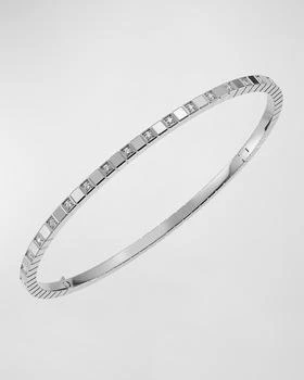 Chopard | Ice Cube 18K White Gold Semi-Diamond Bangle Bracelet, Size Small,商家Neiman Marcus,价格¥68305