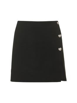 商品Wrap Mini Skirt W/embellished Buttons图片