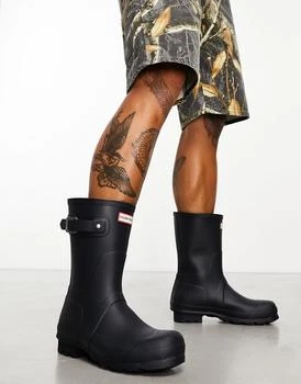 推荐Hunter Original Short Wellington Boots in Navy商品
