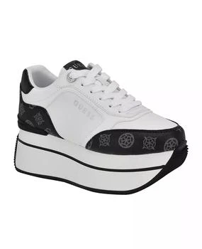 GUESS | Women's Camrio Casual Double Platform Lace Up Sneakers,商家Macy's,价格¥306