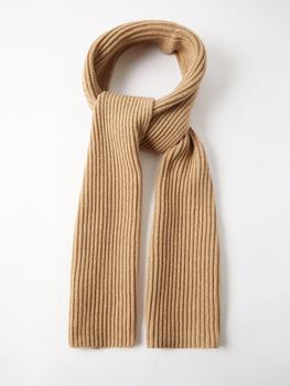 推荐Ribbed-knit wool-blend scarf商品