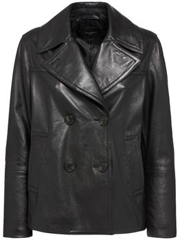 Weekend Max Mara | Cosa Double Breasted Leather Jacket商品图片,
