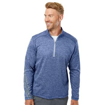推荐adidas Men's Brushed Terry Heathered Quarter-Zip Pullover商品