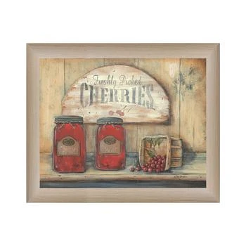 Trendy Decor 4U CHERRY JAM by Pam Britton, Ready to hang Framed print, Taupe Frame, 17" x 14"