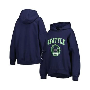Tommy Hilfiger | Women's College Navy Seattle Seahawks Becca Drop Shoulder Pullover Hoodie 7.4折
