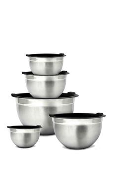 商品GLOMERY | Stainless Steel Mixing Bowls and Airtight Lids - Set of 5,商家Nordstrom Rack,价格¥199图片