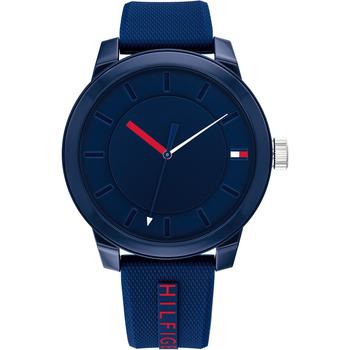 tommy hilfiger手表价格, Tommy Hilfiger | Men's Blue Silicone Strap Watch 44mm商品图片 8折×额外8.5折, 额外八五折