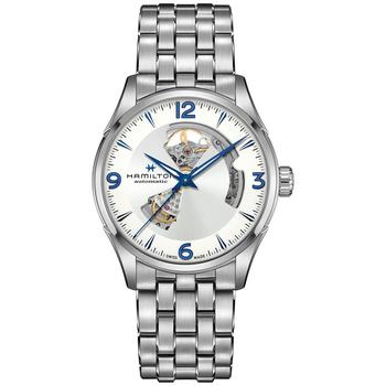 汉密尔顿是什么牌子, Hamilton | Men's Swiss Automatic Jazzmaster Open Heart Stainless Steel Bracelet Watch 42mm商品图片 