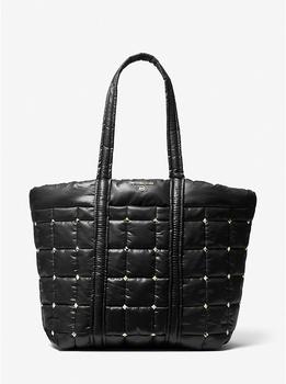 michael kors tote, Michael Kors | Stirling Extra-Large Studded Quilted Recycled Polyester Tote Bag商品图片 2.2折