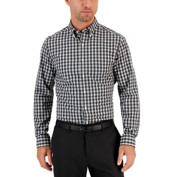 Club Room | Men's Moral Slim-Fit Plaid Button-Down Performance Dress Shirt, Created for Macy's商品图片,