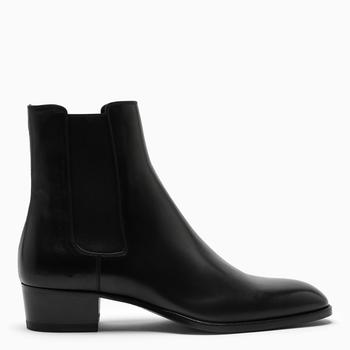 推荐Wyatt ankle boots in smooth black leather商品