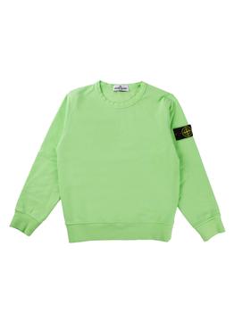 推荐Stone Island Junior Green Fluo Crew Neck Sweatshirt商品