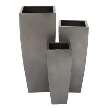 Rosemary Lane | Metal Indoor Outdoor Light Weight Planter with Tapered Base and Polished Exterior Set of 3,商家Macy's,价格¥1777