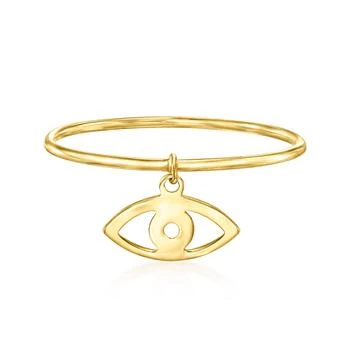 RS Pure | RS Pure by Ross-Simons Italian 14kt Yellow Gold Evil Eye Charm Ring,商家Premium Outlets,价格¥1066