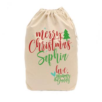 巴黎世家老爹鞋多少钱, The Cotton & Canvas Co. | Personalized Love Mommy and Daddy Santa Sack商品图片 