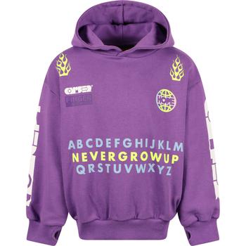 推荐Never grow up logo hoodie in purple商品