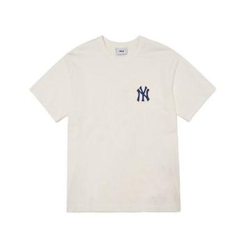 MLB | 【韩国直购】MLB 22年春夏新款纽约洋基队 后背logo圆领短袖T恤 男女同款商品图片,额外8.2折x额外9折, 额外八二折, 额外九折