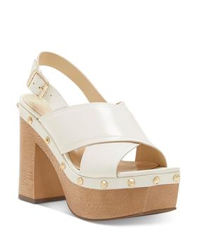 Vince Camuto经典款, Vince Camuto | Women's Jenevya Square Toe Crossover High Heel Platform Sandals商品图片 7.5折