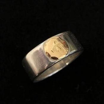 商品Goros Flattened Ring - Silver and Gold图片