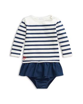 商品Girls' Striped Cotton Jersey Dress & Bloomer Set - Baby图片