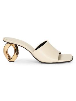 JW Anderson | Chain-Heel Leather Mules商品图片,