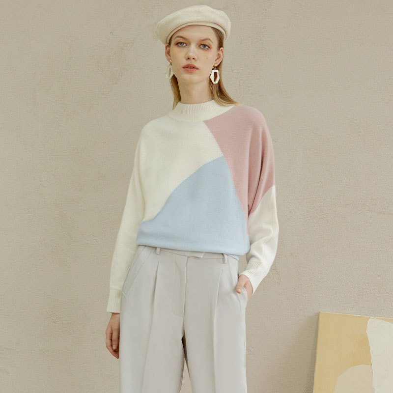 推荐Astrid Wool Sweater - Colorblock | Astrid羊毛毛衣 - 拼色商品