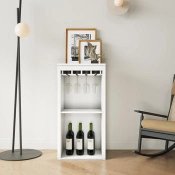 Simplie Fun | Brown walnut color modular wine bar Cabinet,商家Premium Outlets,价格¥1438
